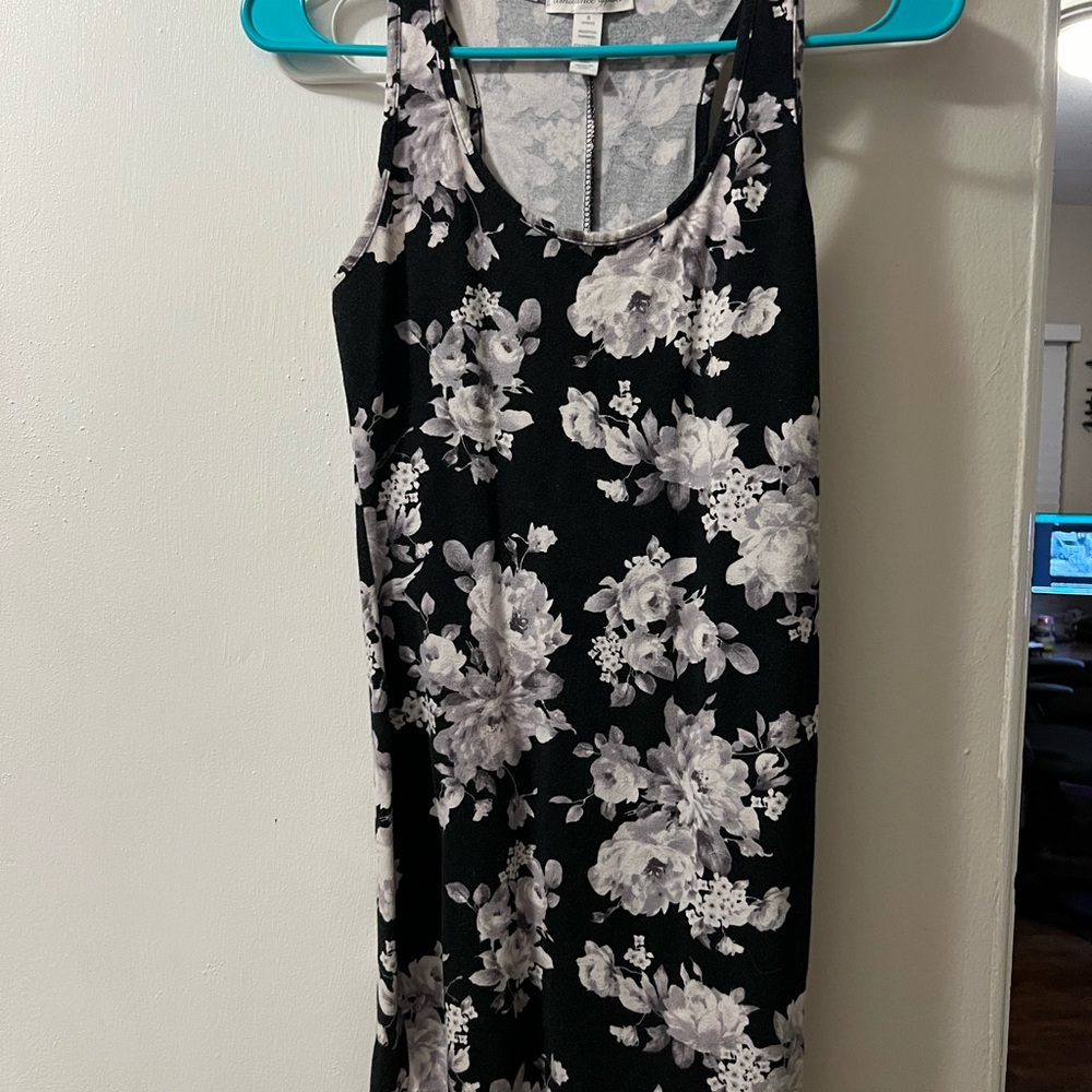 Black and white mini dress